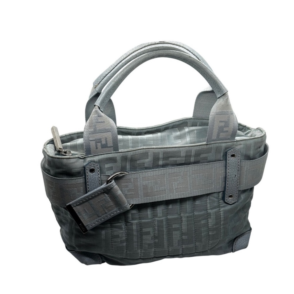 RARE Fendi Ice Blue Zucca Logo Tote